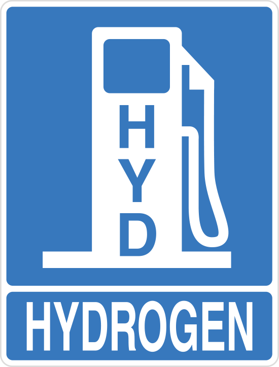 hydrogen fuel sign